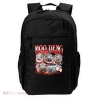 Red Moo Deng Meme Hippo Backpack thumb 0