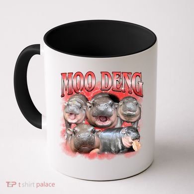 Red Moo Deng Meme Hippo Coffee Mug