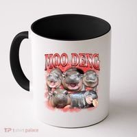 Red Moo Deng Meme Hippo Coffee Mug thumb 0