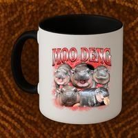 Red Moo Deng Meme Hippo Coffee Mug thumb 2