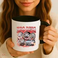 Red Moo Deng Meme Hippo Coffee Mug thumb 3