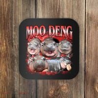 Red Moo Deng Meme Hippo Coaster thumb 0