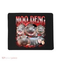 Red Moo Deng Meme Hippo Mousepad thumb 0