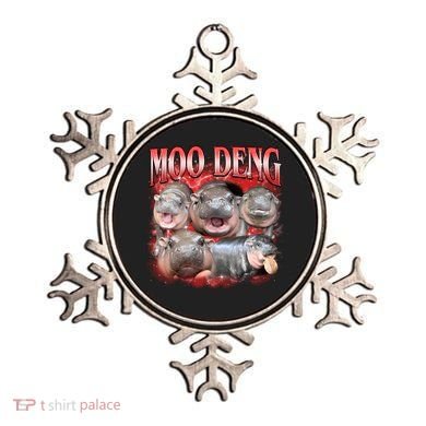 Red Moo Deng Meme Hippo Ornament