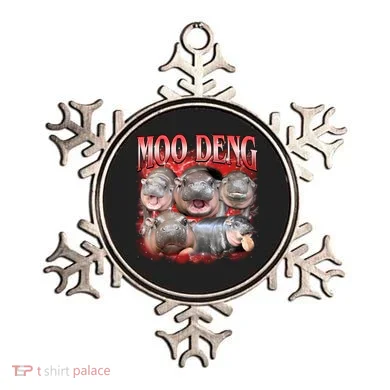 Red Moo Deng Meme Hippo Ornament