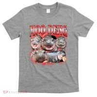 Red Moo Deng Meme Hippo T-Shirt thumb 0