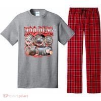 Red Moo Deng Meme Hippo Pajama Set thumb 0