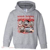Red Moo Deng Meme Hippo Toddler Hoodie thumb 0