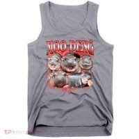 Red Moo Deng Meme Hippo Tank Top thumb 0