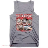 Red Moo Deng Meme Hippo Tank Top thumb 0