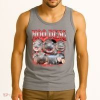Red Moo Deng Meme Hippo Tank Top thumb 3