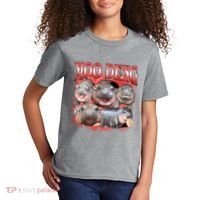 Red Moo Deng Meme Hippo Kids T-Shirt thumb 2