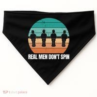 Real Men Don't Spin Table Soccer Foosball USA-Made Doggie Bandana thumb 0
