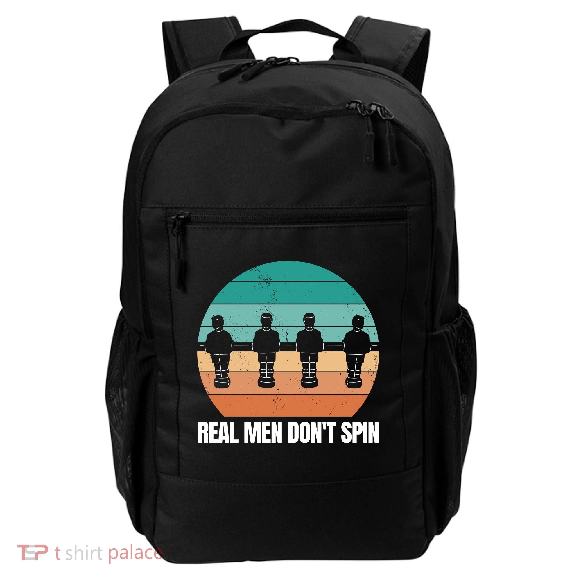 Real Men Don't Spin Table Soccer Foosball Backpack