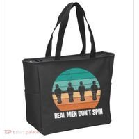 Real Men Don't Spin Table Soccer Foosball Tote Bag thumb 2