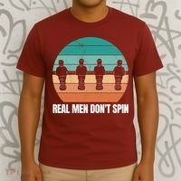 Real Men Don't Spin Table Soccer Foosball T-Shirt thumb 3
