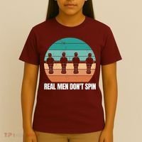 Real Men Don't Spin Table Soccer Foosball T-Shirt thumb 4
