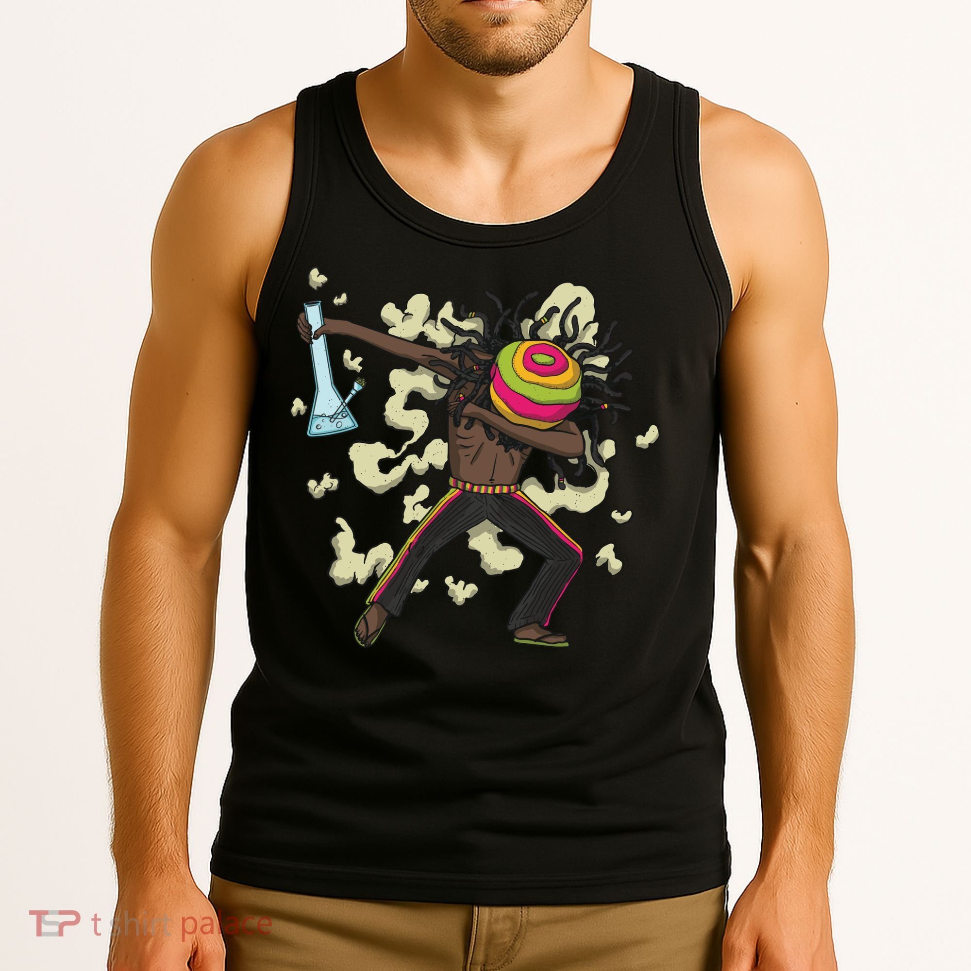 Rasta Man Dabbing Tank Top