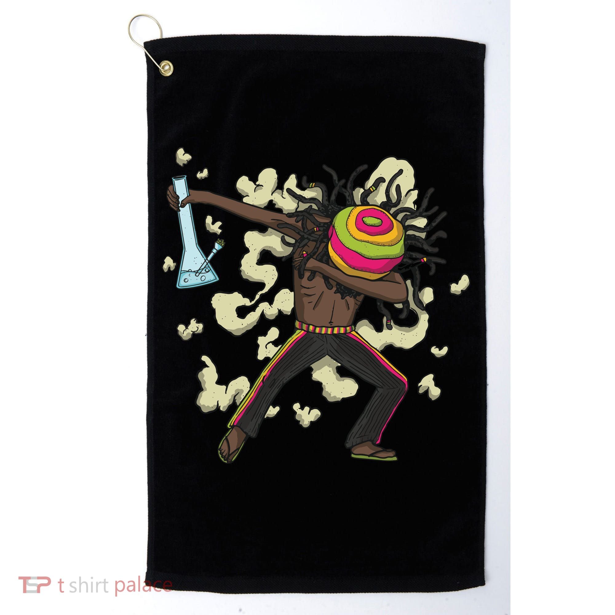 Rasta Man Dabbing Golf Towel