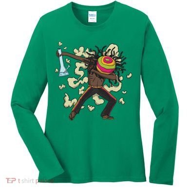 Rasta Man Dabbing Women's Long Sleeve Shirt