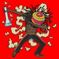 Rasta Man Dabbing Santa Hat thumb 1