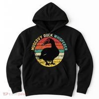Retro Muscovy Duck Whisperer Funny Farmer Muscovy Duck Gift Hoodie thumb 0