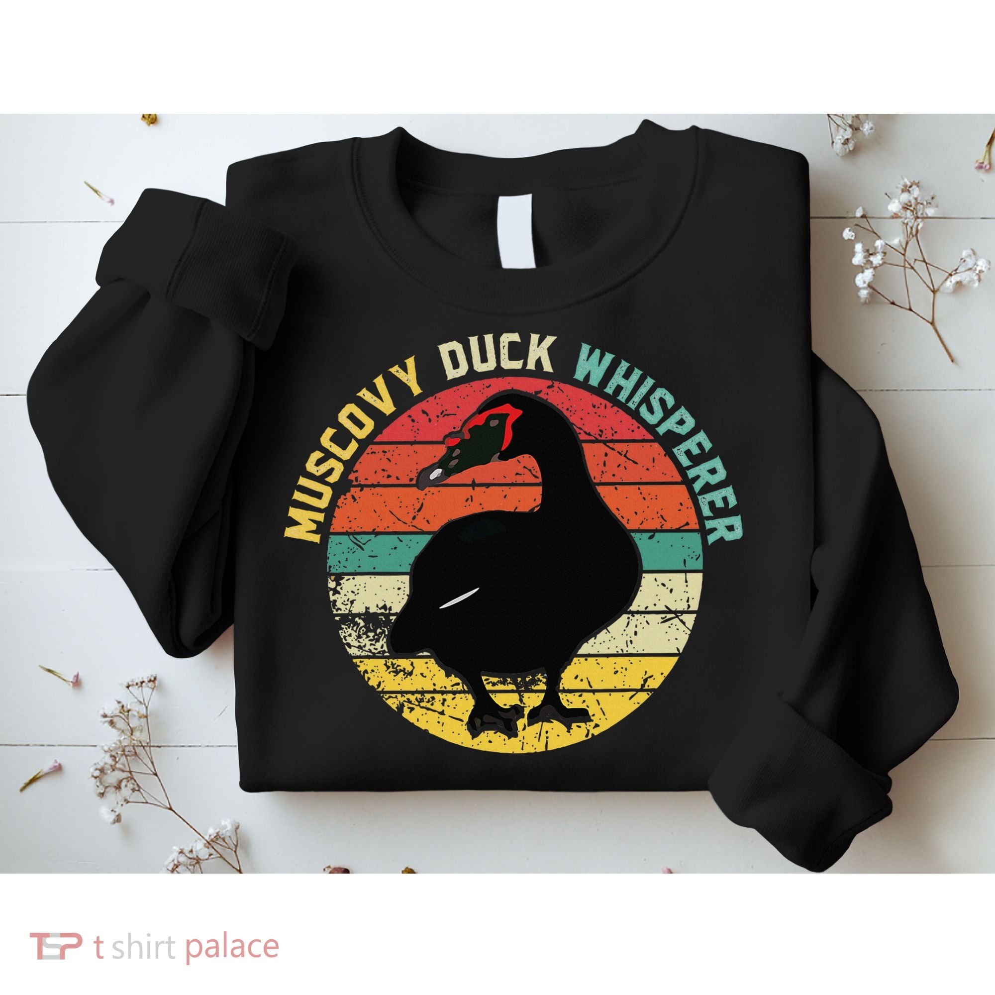 Retro Muscovy Duck Whisperer Funny Farmer Muscovy Duck Gift Sweatshirt