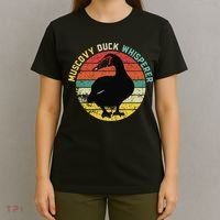 Retro Muscovy Duck Whisperer Funny Farmer Muscovy Duck Gift T-Shirt thumb 4