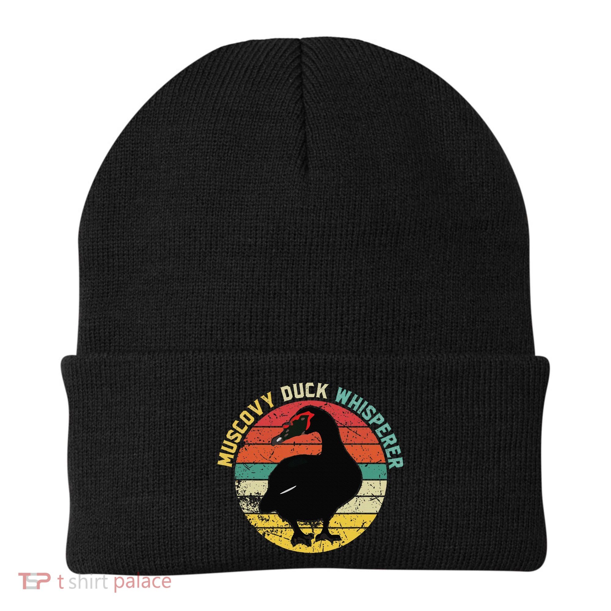 Retro Muscovy Duck Whisperer Funny Farmer Muscovy Duck Gift Beanie