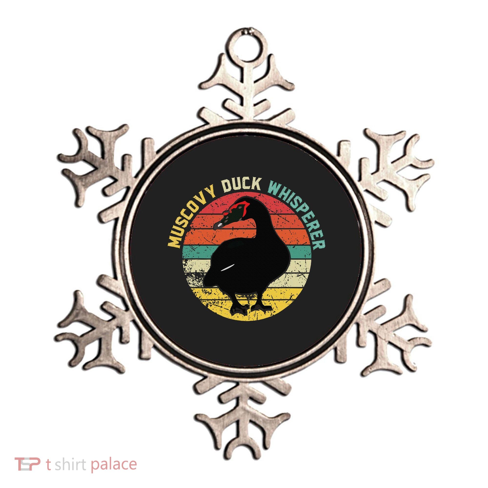 Retro Muscovy Duck Whisperer Funny Farmer Muscovy Duck Gift Ornament