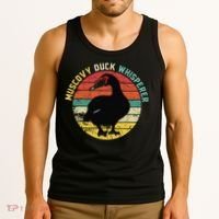 Retro Muscovy Duck Whisperer Funny Farmer Muscovy Duck Gift Tank Top thumb 3