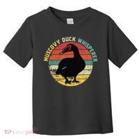 Retro Muscovy Duck Whisperer Funny Farmer Muscovy Duck Gift Toddler T-Shirt thumb 0