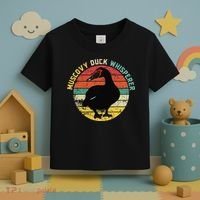 Retro Muscovy Duck Whisperer Funny Farmer Muscovy Duck Gift Toddler T-Shirt thumb 3