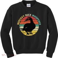 Retro Muscovy Duck Whisperer Funny Farmer Muscovy Duck Gift Kids Sweatshirt thumb 0