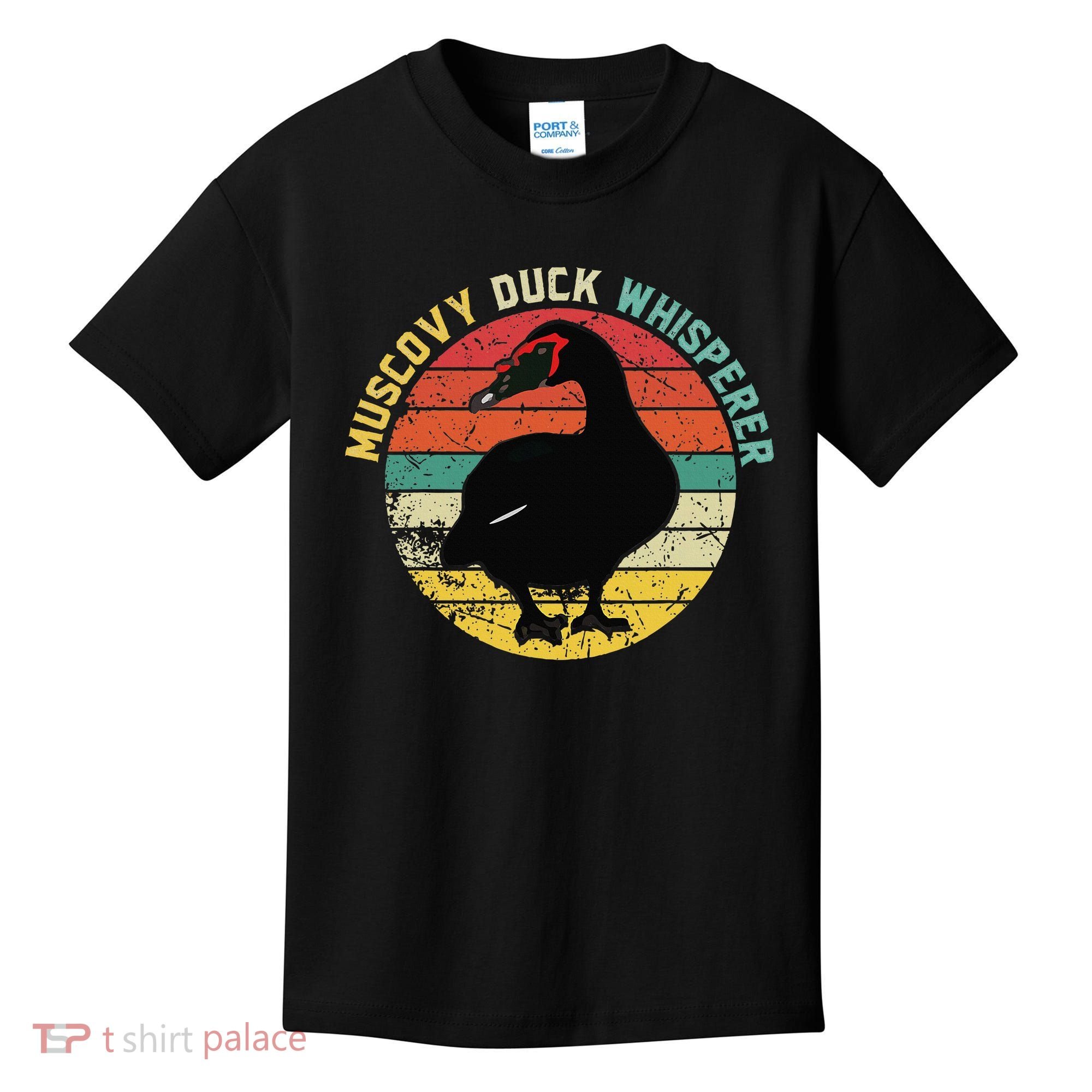 Retro Muscovy Duck Whisperer Funny Farmer Muscovy Duck Gift Kids T-Shirt