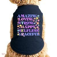 Retro Mother Day Amazing Loving Strong Happy Selfless Graceful Doggie Tank thumb 0