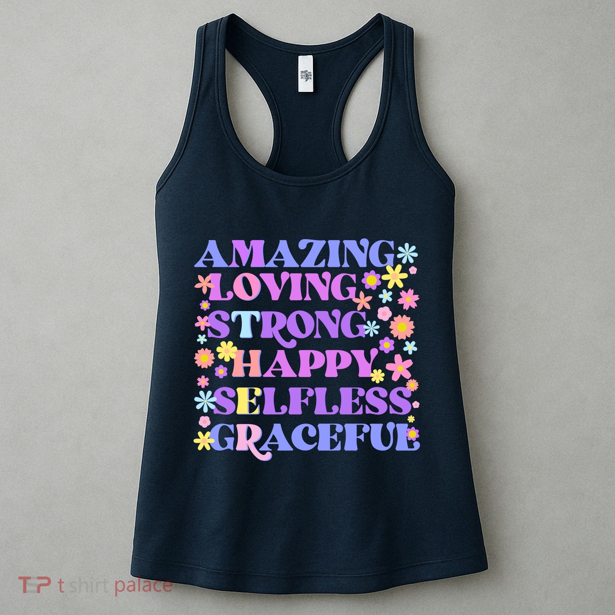 Retro Mother Day Amazing Loving Strong Happy Selfless Graceful Women's Tank Top