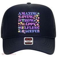Retro Mother Day Amazing Loving Strong Happy Selfless Graceful Hat thumb 0
