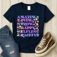Retro Mother Day Amazing Loving Strong Happy Selfless Graceful Women's T-Shirt thumb 3