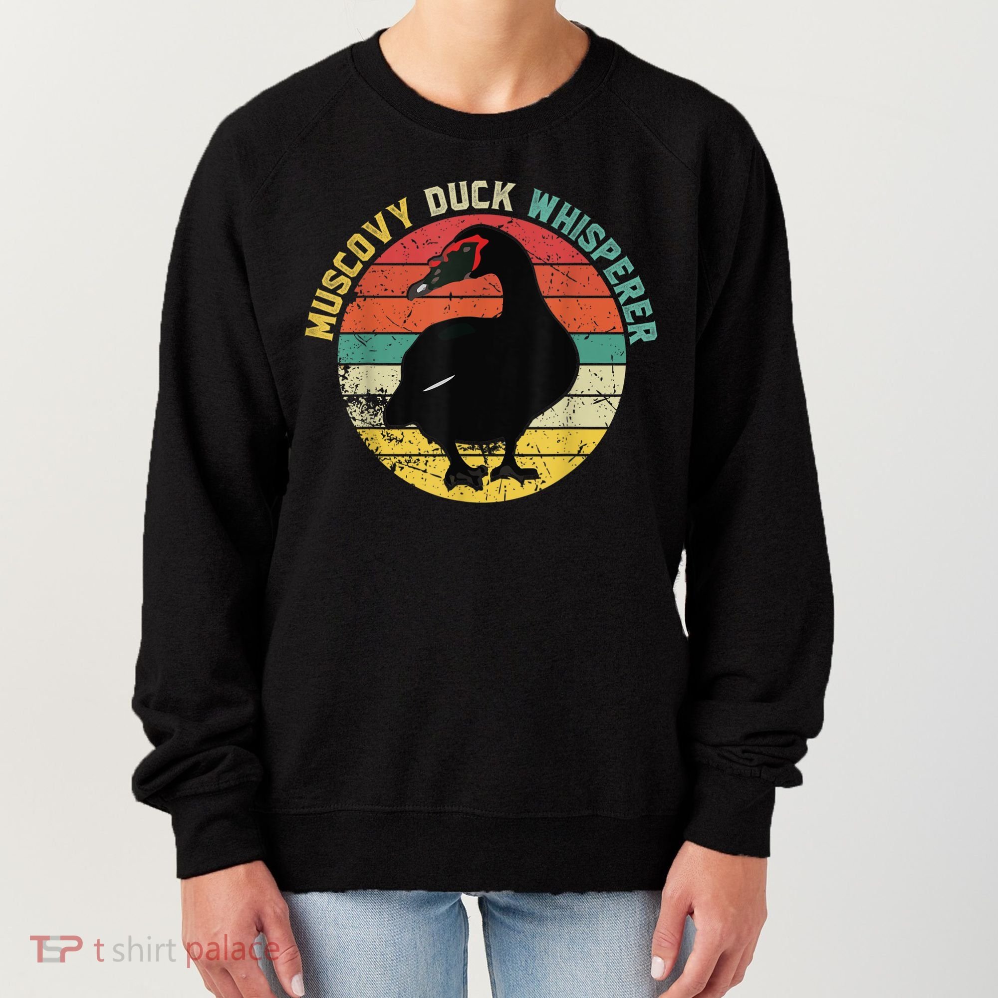 Retro Muscovy Duck Whisperer Funny Farmer Muscovy Duck Gift Women's Sweatshirt