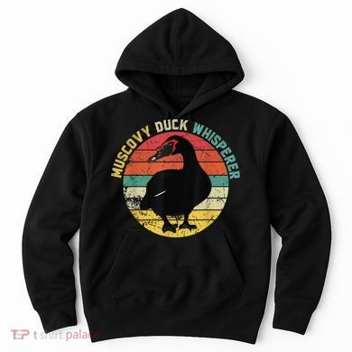 Retro Muscovy Duck Whisperer Funny Farmer Muscovy Duck Gift Hoodie