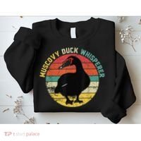 Retro Muscovy Duck Whisperer Funny Farmer Muscovy Duck Gift Sweatshirt thumb 2