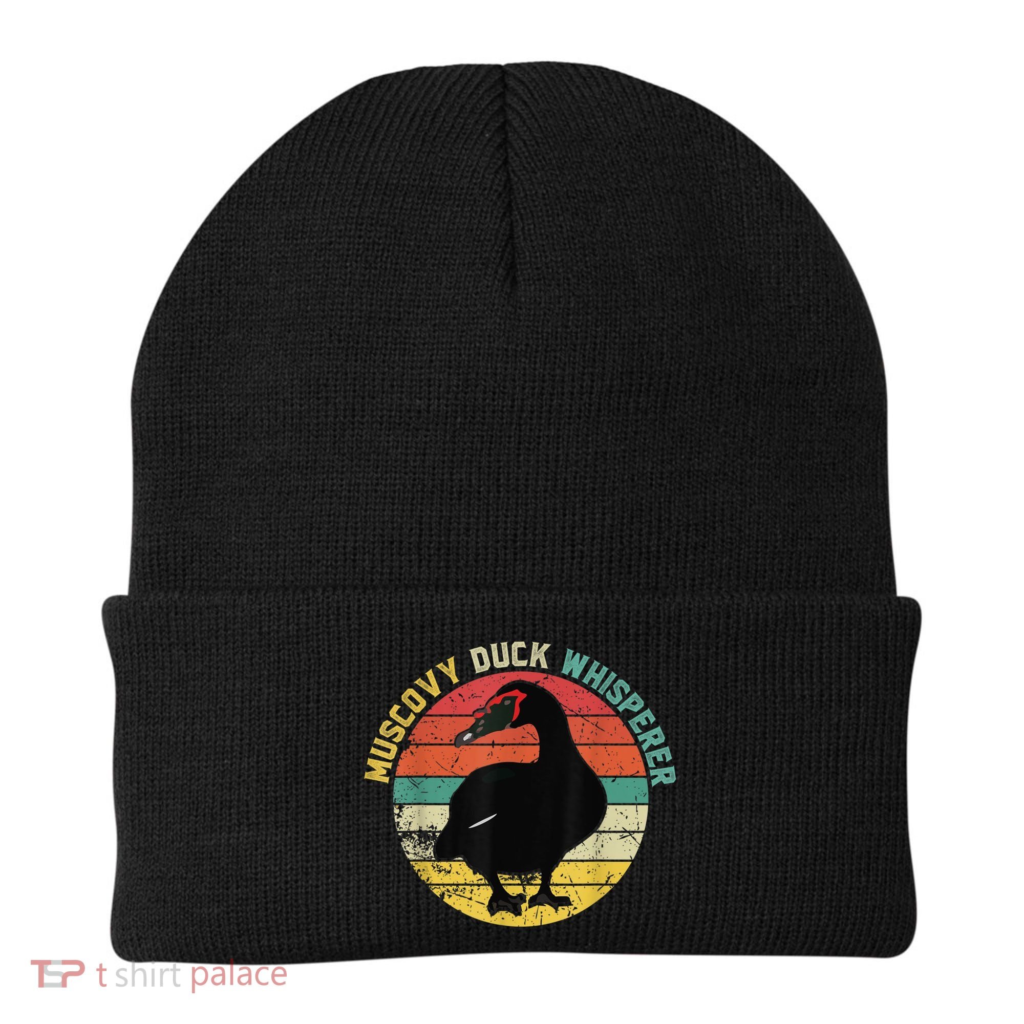 Retro Muscovy Duck Whisperer Funny Farmer Muscovy Duck Gift Beanie