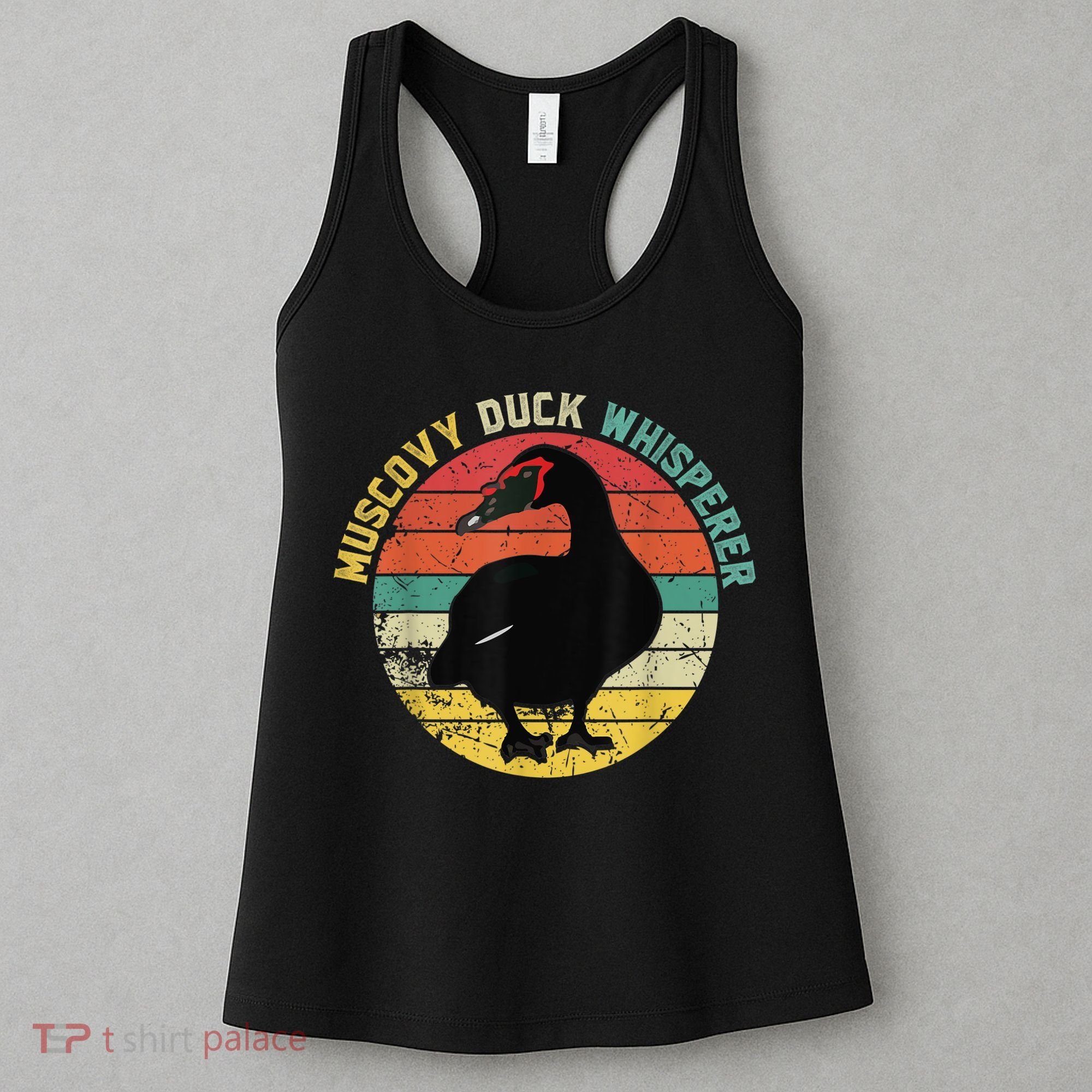 Retro Muscovy Duck Whisperer Funny Farmer Muscovy Duck Gift Women's Tank Top