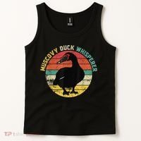 Retro Muscovy Duck Whisperer Funny Farmer Muscovy Duck Gift Tank Top thumb 2