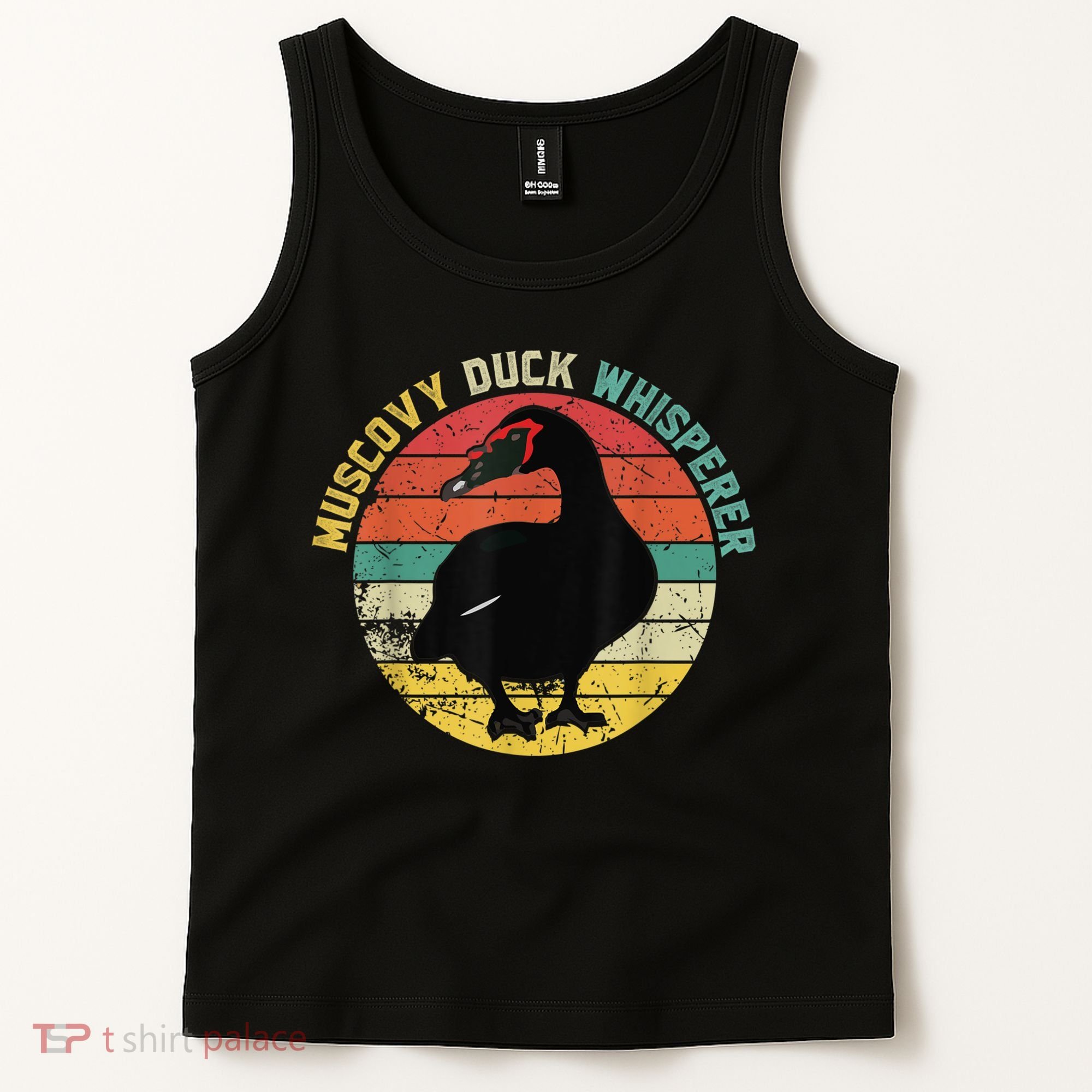 Retro Muscovy Duck Whisperer Funny Farmer Muscovy Duck Gift Tank Top