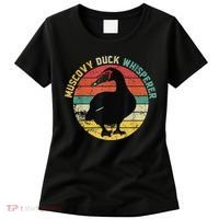 Retro Muscovy Duck Whisperer Funny Farmer Muscovy Duck Gift Women's T-Shirt thumb 0