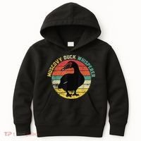 Retro Muscovy Duck Whisperer Funny Farmer Muscovy Duck Gift Kids Hoodie thumb 0