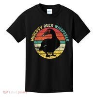 Retro Muscovy Duck Whisperer Funny Farmer Muscovy Duck Gift Kids T-Shirt thumb 0