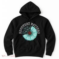 Recovery Matters Drug Alcohol Awareness Addiction Ribbon Hoodie thumb 0